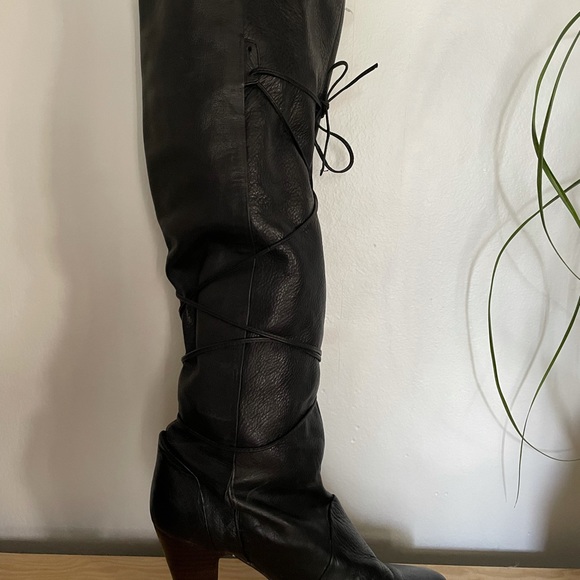 Dolce Vita Leather Knee High Laced Boot - Picture 5 of 6